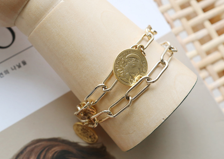 chain coin bracelet