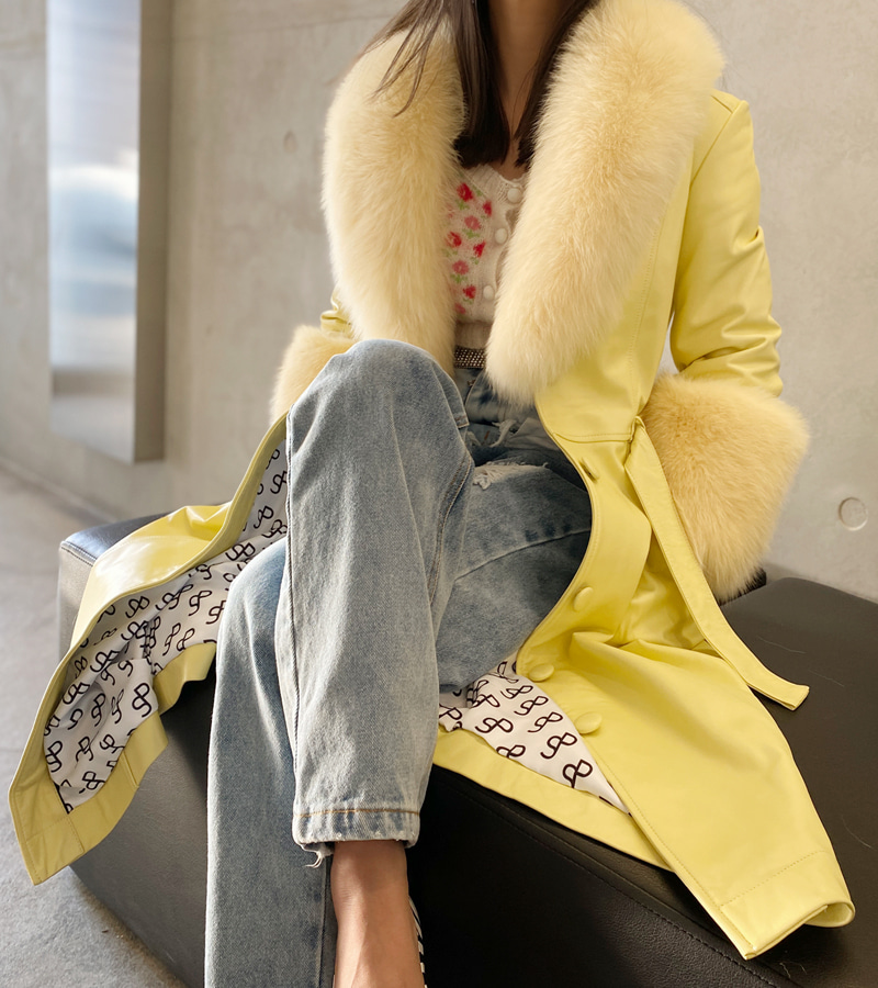Grace Fox Long Coat (yellow)